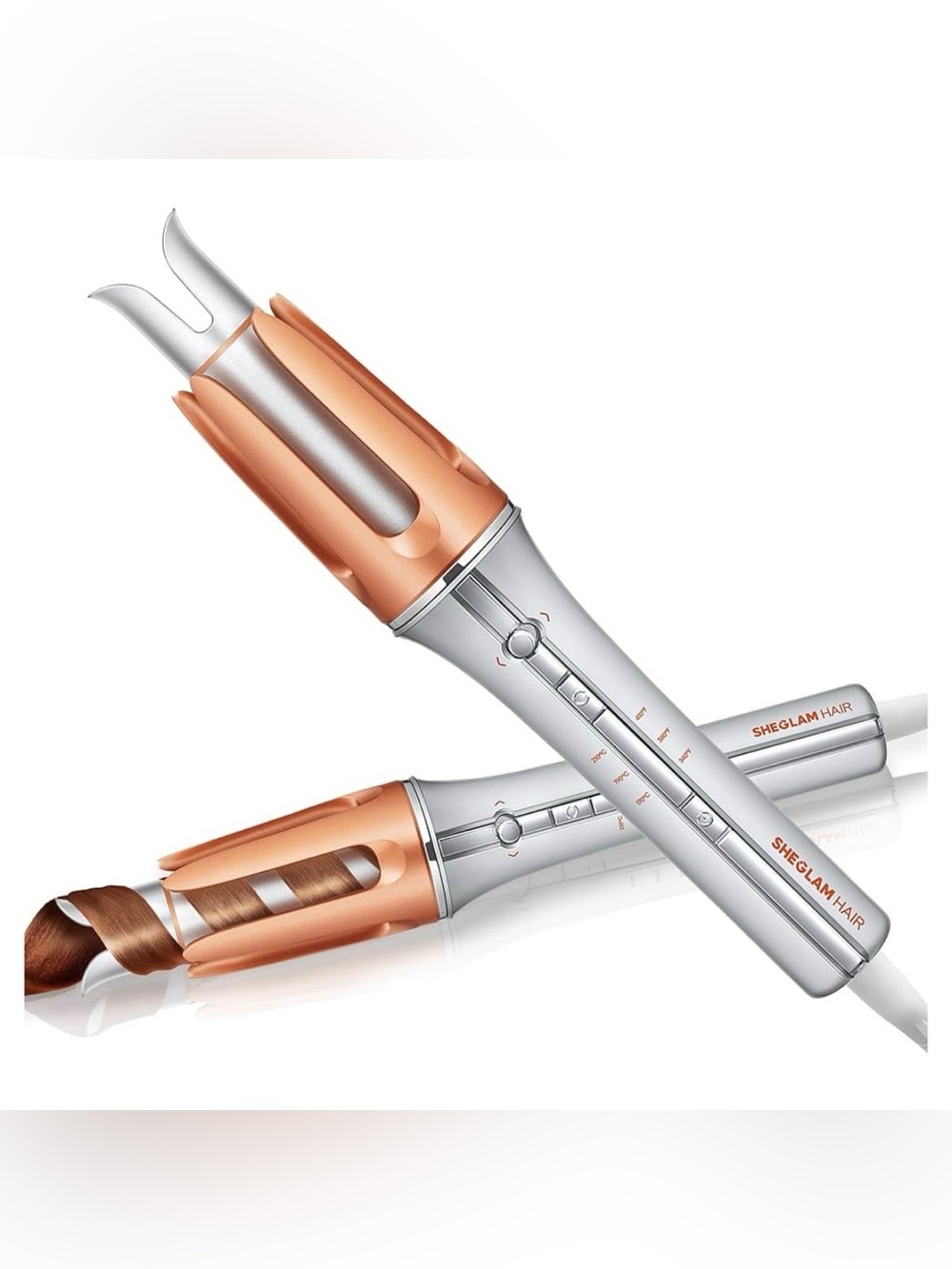 SHEGLAM It-Curl One-Touch Curling Iron 1.25in Ceramic Anti-Tangle Hair 410°F